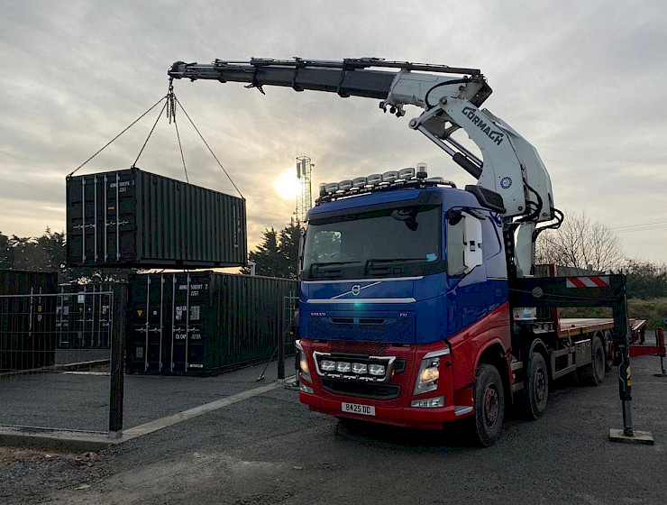 Container for hire delivery