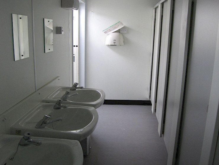 Large toilet block interior