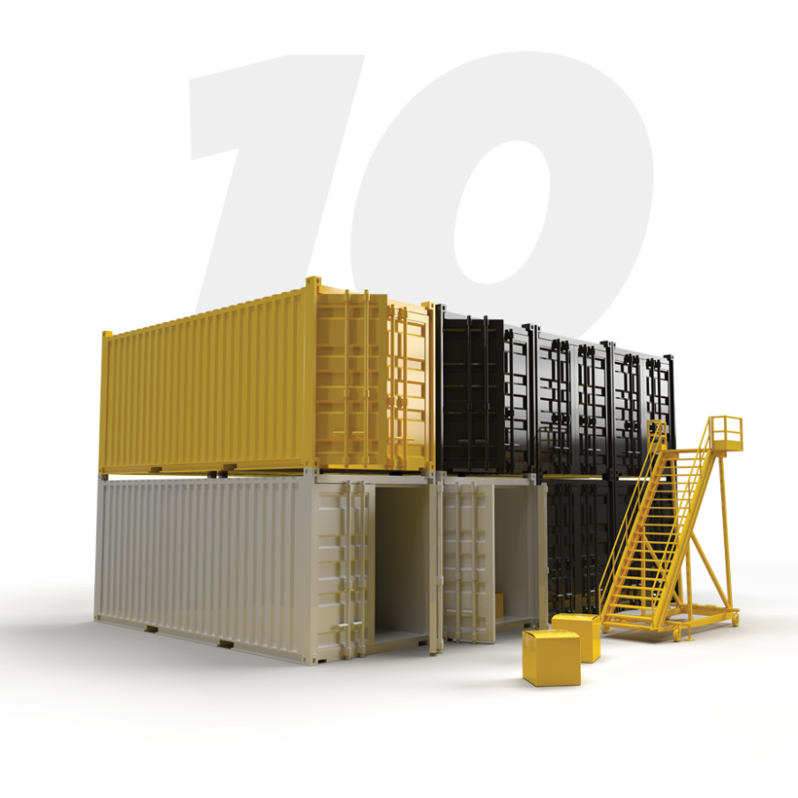 Containers with steps