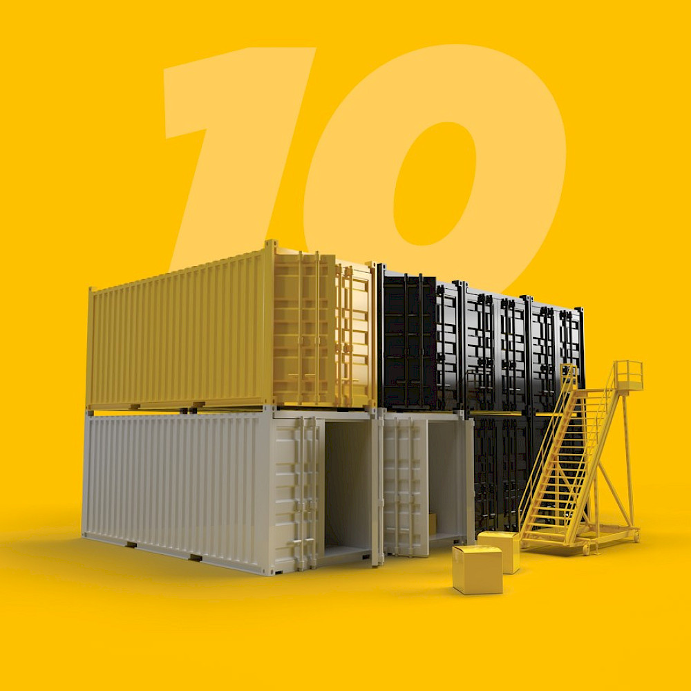 Shipping containers and steps