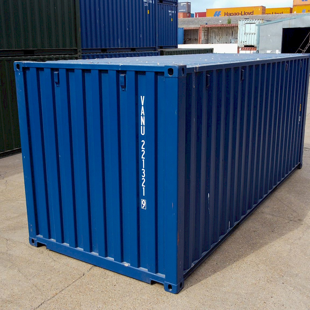 New hire shipping container with clean exterior and modern finish