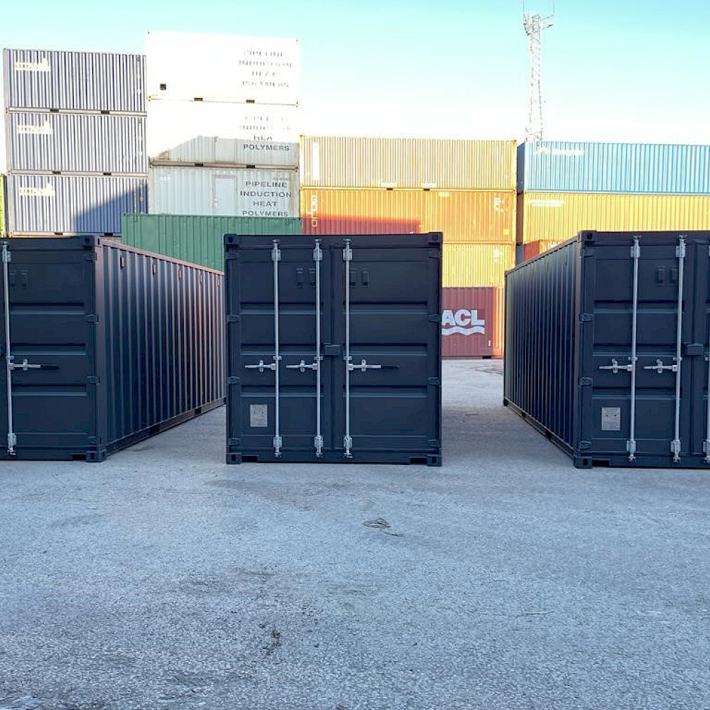 New shipping container in Suffolk with clean exterior and modern finish