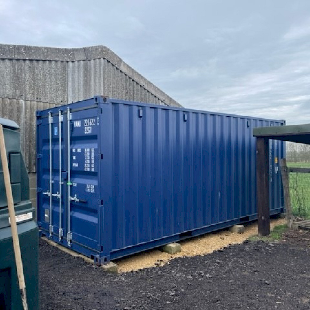 chemical storage container on farm in Suffolk