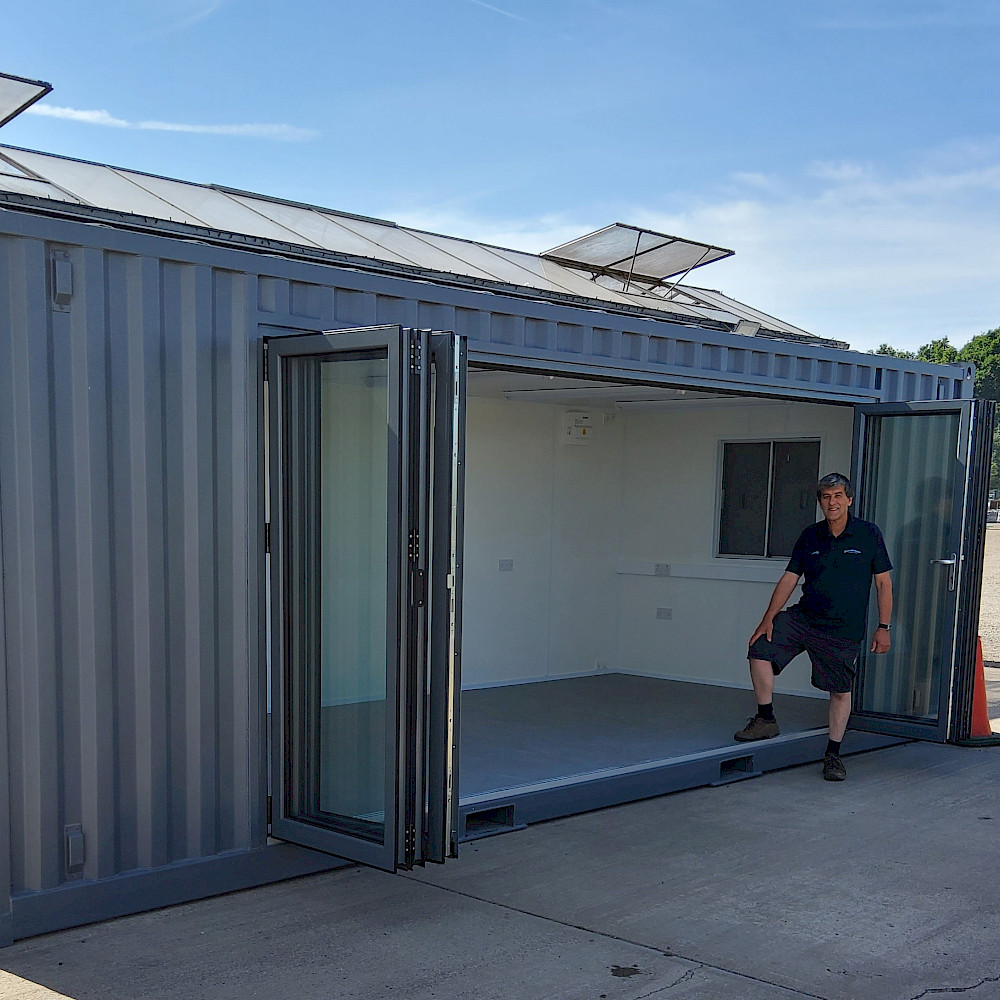 Secure Stores customer using a shipping container for storage